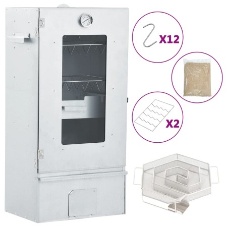 Horno ahumador de BBQ con generador humo frío acero galvanizado de vidaXL, Barbacoas - Ref: Foro24-3200755, Precio: 170,99 €,...