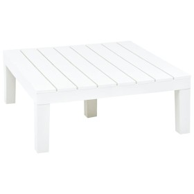 Mesa de jardín de plástico blanco 78x78x31 cm de vidaXL, Mesas de jardín - Ref: Foro24-48827, Precio: 119,99 €, Descuento: %