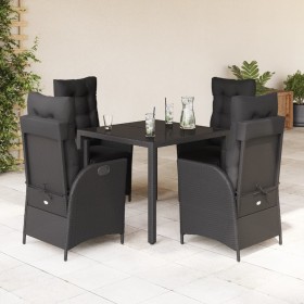 5-teiliges Gartenmöbel-Set mit Kissen synthetisches Rattan schwarz von vidaXL, Gartensets - Ref: Foro24-3213321, Preis: 597,9...