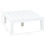 Mesa de jardín de plástico blanco 78x78x31 cm de vidaXL, Mesas de jardín - Ref: Foro24-48827, Precio: 119,44 €, Descuento: %