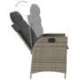 Set comedor de jardín 5 piezas con cojines ratán sintético gris de vidaXL, Conjuntos de jardín - Ref: Foro24-3213078, Precio:...