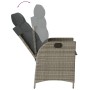 Set comedor de jardín 3 piezas con cojines ratán sintético gris de vidaXL, Conjuntos de jardín - Ref: Foro24-3213103, Precio:...