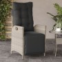 Gartensessel und Fußstütze 2 Stk. PE Rattan hellgrau von vidaXL, Gartenstühle - Ref: Foro24-365294, Preis: 267,68 €, Rabatt: %