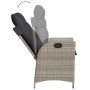 Set comedor de jardín 9 pzas cojines ratán sintético gris claro de vidaXL, Conjuntos de jardín - Ref: Foro24-3213293, Precio:...