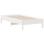 Estructura de cama madera maciza de pino blanco 90x190 cm de vidaXL, Camas y somieres - Ref: Foro24-842727, Precio: 86,13 €, ...