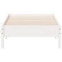 Estructura de cama madera maciza de pino blanco 90x190 cm de vidaXL, Camas y somieres - Ref: Foro24-842727, Precio: 86,13 €, ...