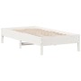 Estructura de cama madera maciza de pino blanco 90x190 cm de vidaXL, Camas y somieres - Ref: Foro24-842727, Precio: 86,13 €, ...