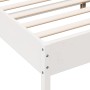 Estructura de cama madera maciza de pino blanco 150x200 cm de vidaXL, Camas y somieres - Ref: Foro24-842695, Precio: 119,04 €...