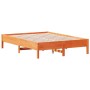 Estructura de cama madera maciza pino marrón cera 120x190 cm de vidaXL, Camas y somieres - Ref: Foro24-842725, Precio: 99,11 ...