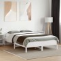 Estructura de cama madera maciza de pino blanco 135x190 cm de vidaXL, Camas y somieres - Ref: Foro24-842719, Precio: 113,76 €...