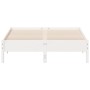 Estructura de cama madera maciza de pino blanco 135x190 cm de vidaXL, Camas y somieres - Ref: Foro24-842719, Precio: 113,76 €...