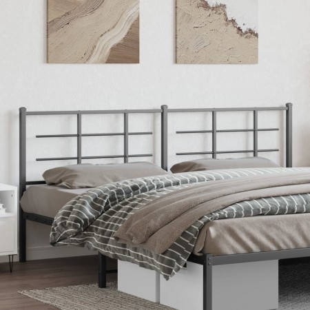 Cabecero de metal negro 200 cm de vidaXL, Cabeceros y pies de cama - Ref: Foro24-355599, Precio: 38,99 €, Descuento: %