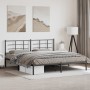 Bed frame with black metal headboard 193x203 cm by vidaXL, Beds and slatted bases - Ref: Foro24-355567, Price: 111,99 €, Disc...