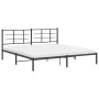 Bed frame with black metal headboard 193x203 cm by vidaXL, Beds and slatted bases - Ref: Foro24-355567, Price: 111,99 €, Disc...