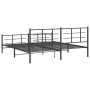 Black metal headboard and footboard bed frame 200x200 cm by vidaXL, Beds and slatted bases - Ref: Foro24-355586, Price: 130,5...