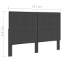 Tufted headboard in dark gray fabric 140x200 cm by vidaXL, Headboards and footboards - Ref: Foro24-287472, Price: 89,82 €, Di...