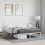 Estructura de cama de metal con cabecero blanca 135x190 cm de vidaXL, Camas y somieres - Ref: Foro24-376274, Precio: 102,09 €...