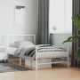 Estructura cama metal con cabecero y pie cama blanca 100x200 cm de vidaXL, Camas y somieres - Ref: Foro24-376288, Precio: 82,...