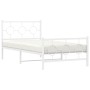 Estructura cama metal con cabecero y pie cama blanca 100x200 cm de vidaXL, Camas y somieres - Ref: Foro24-376288, Precio: 82,...