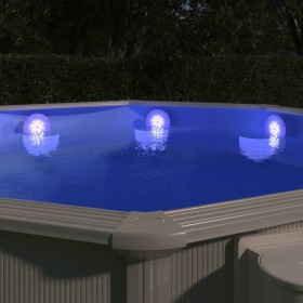 Lámpara LED sumergible flotante piscina mando distancia blanco de vidaXL, Accesorios para piscinas y spa - Ref: Foro24-92296,...