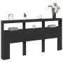 Cabecero de cama con luz LED negro 200x17x102 cm de vidaXL, Cabeceros y pies de cama - Ref: Foro24-839218, Precio: 108,59 €, ...