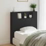 Cabecero de cama con luz LED negro 100x16,5x103,5 cm de vidaXL, Cabeceros y pies de cama - Ref: Foro24-839232, Precio: 78,71 ...