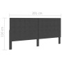 Tufted headboard in dark gray fabric 200x200 cm by vidaXL, Headboards and footboards - Ref: Foro24-287475, Price: 116,31 €, D...