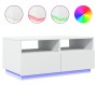 LED white coffee table 90x49x40 cm by vidaXL, Coffee table - Ref: Foro24-839833, Price: 97,45 €, Discount: %