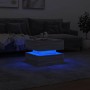 Mesa de centro con luces LED gris Sonoma 50x50x40 cm de vidaXL, Mesas de centro - Ref: Foro24-839859, Precio: 83,37 €, Descue...