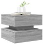 Mesa de centro con luces LED gris Sonoma 50x50x40 cm de vidaXL, Mesas de centro - Ref: Foro24-839859, Precio: 83,37 €, Descue...