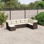 Set of 8-piece garden sofas and brown synthetic rattan cushions by vidaXL, Garden sets - Ref: Foro24-3263279, Price: 525,81 €...