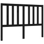 Double bed frame with black solid wood headboard by vidaXL, Beds and slatted bases - Ref: Foro24-3193835, Price: 159,99 €, Di...