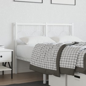 White metal headboard 120 cm by vidaXL, Headboards and footboards - Ref: Foro24-376306, Price: 42,99 €, Discount: %