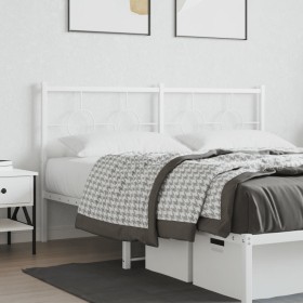 White metal headboard 160 cm by vidaXL, Headboards and footboards - Ref: Foro24-376310, Price: 43,99 €, Discount: %