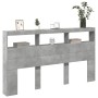 Bed headboard with LED light in concrete gray 180x17x102 cm by vidaXL, Headboards and footboards - Ref: Foro24-839213, Price:...