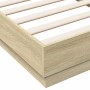 Estructura de cama madera de ingeniería roble Sonoma 75x190 cm de vidaXL, Camas y somieres - Ref: Foro24-839639, Precio: 88,7...