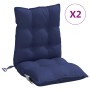 Cojines de silla de respaldo bajo 2 uds tela azul marino de vidaXL, Cojines para sillas y sofás - Ref: Foro24-377737, Precio:...