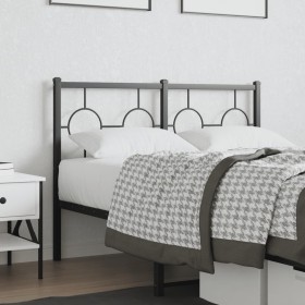 Black metal headboard 120 cm by vidaXL, Headboards and footboards - Ref: Foro24-376257, Price: 50,99 €, Discount: %