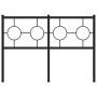 Black metal headboard 120 cm by vidaXL, Headboards and footboards - Ref: Foro24-376257, Price: 51,39 €, Discount: %