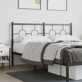 Black metal headboard 150 cm by vidaXL, Headboards and footboards - Ref: Foro24-376260, Price: 52,99 €, Discount: %