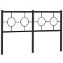 Cabecero de metal negro 150 cm de vidaXL, Cabeceros y pies de cama - Ref: Foro24-376260, Precio: 52,99 €, Descuento: %