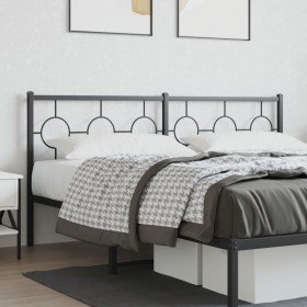 Black metal headboard 180 cm by vidaXL, Headboards and footboards - Ref: Foro24-376262, Price: 55,99 €, Discount: %