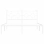 Estructura de cama con cabecero metal blanca 140x200 cm de vidaXL, Camas y somieres - Ref: Foro24-376276, Precio: 104,64 €, D...