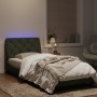 Bed frame with light LED lights light gray velvet 90x200 cm by vidaXL, Beds and slatted bases - Ref: Foro24-3213831, Price: 1...