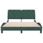 Estructura de cama con luces terciopelo verde oscuro 120x200 cm de vidaXL, Camas y somieres - Ref: Foro24-3213846, Precio: 19...