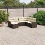 7-piece garden sofa set with brown PE rattan cushions by vidaXL, Garden sets - Ref: Foro24-3263529, Price: 477,56 €, Discount: %