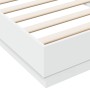 Estructura de cama madera de ingeniería blanca 100x200 cm de vidaXL, Camas y somieres - Ref: Foro24-839595, Precio: 92,04 €, ...