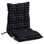 Low back chair cushions 6 pcs Oxford fabric black checkered by vidaXL, Cushions for chairs and sofas - Ref: Foro24-377721, Pr...