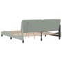 Estructura cama con luces LED terciopelo gris claro 180x200 cm de vidaXL, Camas y somieres - Ref: Foro24-3213867, Precio: 236...