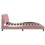 Bed frame with LED lights in pink velvet 200x200 cm by vidaXL, Beds and slatted bases - Ref: Foro24-3213878, Price: 253,52 €,...